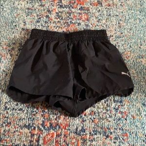 black athletic puma shorts